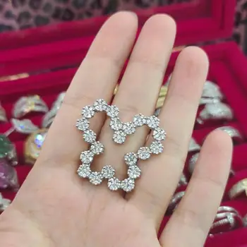 

Ring in sterling silver with Sq. Quartz Ruby and cubic zirconia родированное