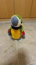 Peluche de loro parlante eléctrico para niños, juguete de peluche de pájaro parlante con alas que se repiten, regalo para niños