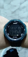 SKMEI-Reloj digital con pantalla led para hombre, pulsera impermeable con cronógrafo, calendario y alarma, de diseños deportivos y estilo masculino, modelo 1219