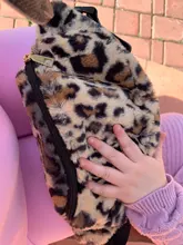 Riñonera de piel de conejo de imitación para mujer cinturón de felpa bolsa de cintura GLRSBUTY Bum Hip Bag hombres invierno mujer bolso de viaje monedas de la bolsa del teléfono