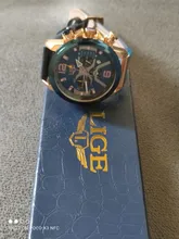 LIGE-Reloj analógico de cuero para Hombre, accesorio de pulsera resistente al agua con cronógrafo, marca de lujo deportivo de complemento masculino con diseño moderno, disponible en color azul, 2021