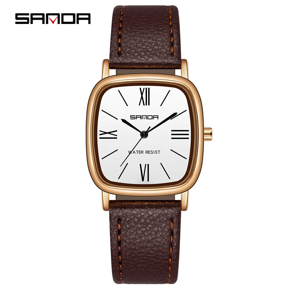SANDA brand Rome digital fashion fashion women's belt quartz wrist watch casual simple net belt watch exquisite charm temperamen