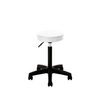 

White non-backed stool with pneumatic pump
