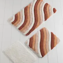 Bath Mat-mats | Mat Bath Mats Non Slip Anti Mould Mats Colorful Salmon 60X100 Cm 3 li Kit-50X60 Cm-40X60 Cm