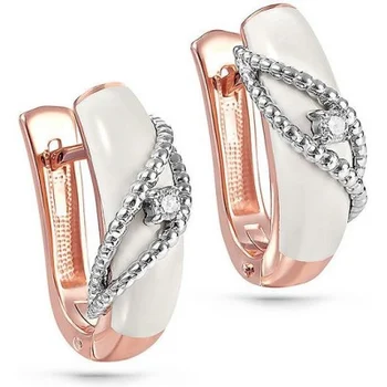 

Kabarovsky earrings with 2 diamonds in red gold