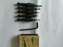 Drill-Bit-Set Countersink-Drill Pilot-Holes Woodworking A-Wrench Screw-Sizes with 5pcs