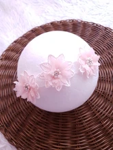 Baby Flower Headwear Ribbon Hair-Accessories Handmade Toddler Newborn Children DIY Pink