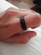 ELSEMODE-Anillo de alianza de boda de acero inoxidable, 8mm, 316L, números romanos, dorado, negro, Punk, joyería