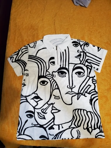 Abstract Face Art Polo Shirt with unique design5