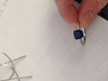 Huitan-anillo cuadrado de piedra azul para mujer, accesorios sencillos minimalistas, sortija, banda, joyería Anillos De Compromiso elegantes