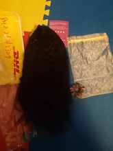 Racily Hair-coletero brasileño Afro rizado, cola de caballo recta, Remy, envoltura con cordón, extensiones de cabello humano ombré