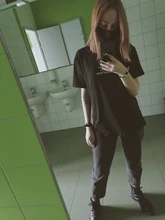 Pantalones vaqueros rectos de 9 puntos para mujer, anchos de Vaqueros cintura alta, de estilo de Hong Kong, longitud de la Torre del Joker, 2021