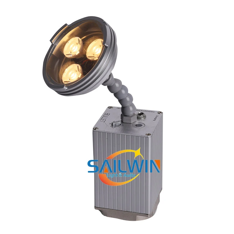 Bullet 3* 3W Warmwhite 9 Вт с питанием от батареи, беспроводной ИК-пульт дистанционного управления, Светодиодный точечный светильник для свадебной вечеринки, клубного мероприятия с магнитным креплением