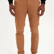 Дефакто мужские одноцветные брюки, мужские длинные брюки со средней талией и карманами, мужские повседневные брюки, Trousers-M5317AZ19WN