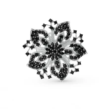 Серебряная брошь с фианитами SUNLIGHT проба 925