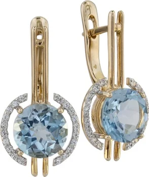 

Aloris earrings with cubic zirconia and Topaz in red gold