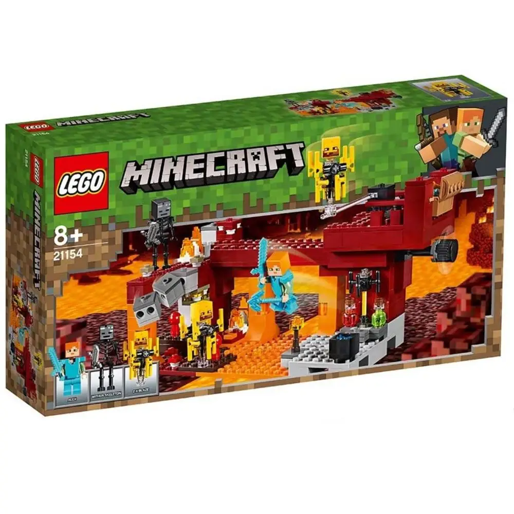 Lego Minecraft, Lego 21154 the Blaze Bridge, 372 lego pieces, Minecraft toys, construction, minecraft, toy kids Lego Minecraft, Lego 21154 the Blaze Bridge, 372 lego pieces, Minecraft toys, construction, minecraft, toy kids