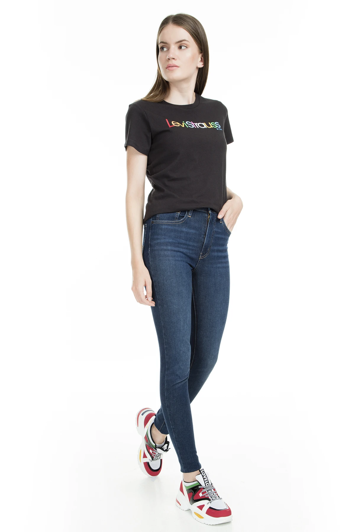 Levi's написанные футболки с велосипедной горловиной женские футболки shirirt 17369