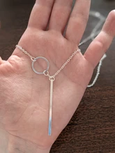 Moda europea y americana de largos de cobre barra colgante, collar popular con las mujeres.