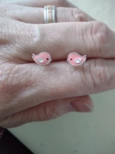 Pendientes de plata de ley 100% para mujer y niño, joyería con plumas, cara, flor, pájaro, aretes de estudio niñas, regalo, 925