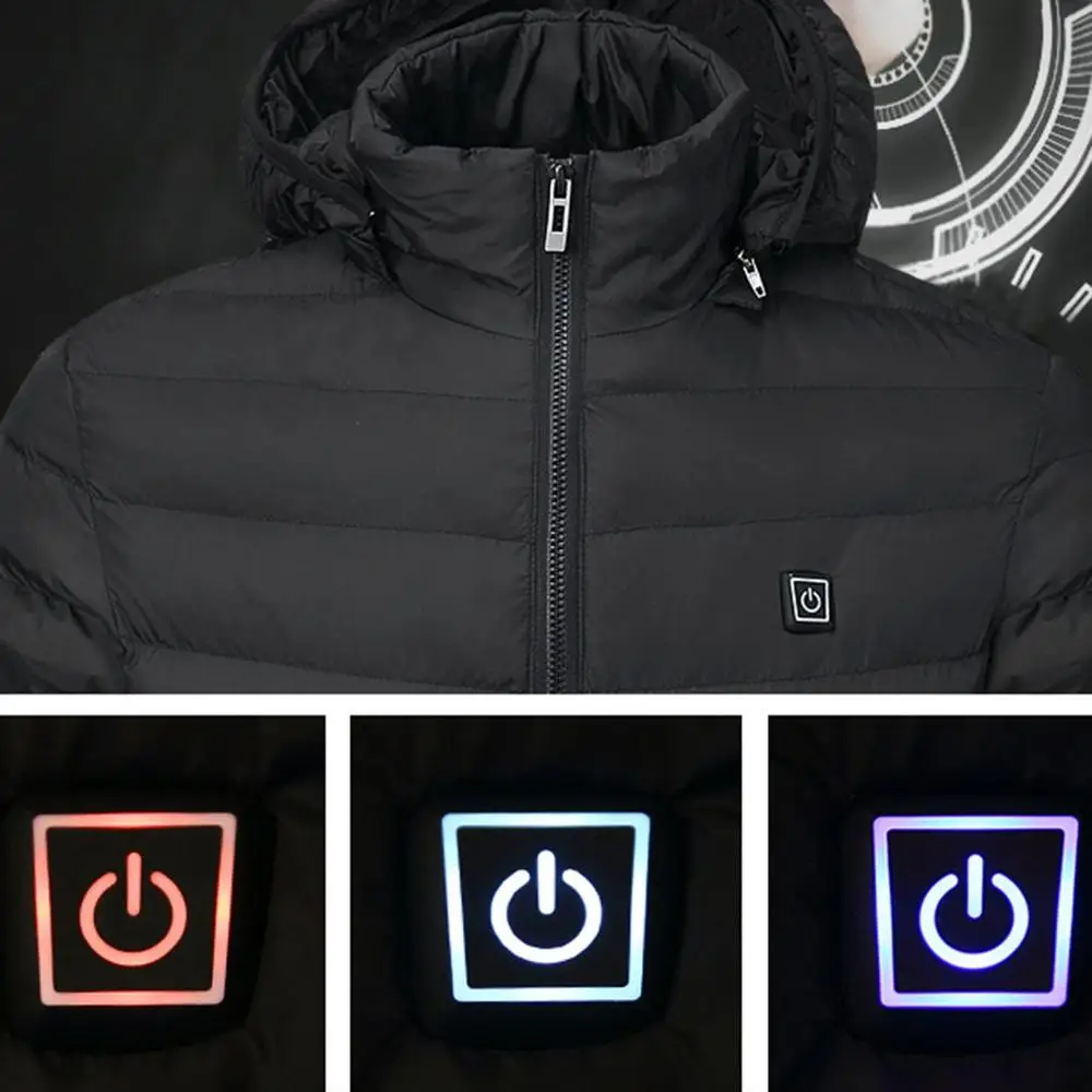 Электрическое теплое нагревательное пальто USB безопасность Интеллектуальный термостат Электрический нагреватель пальто постоянная температура зимнее теплое пальто