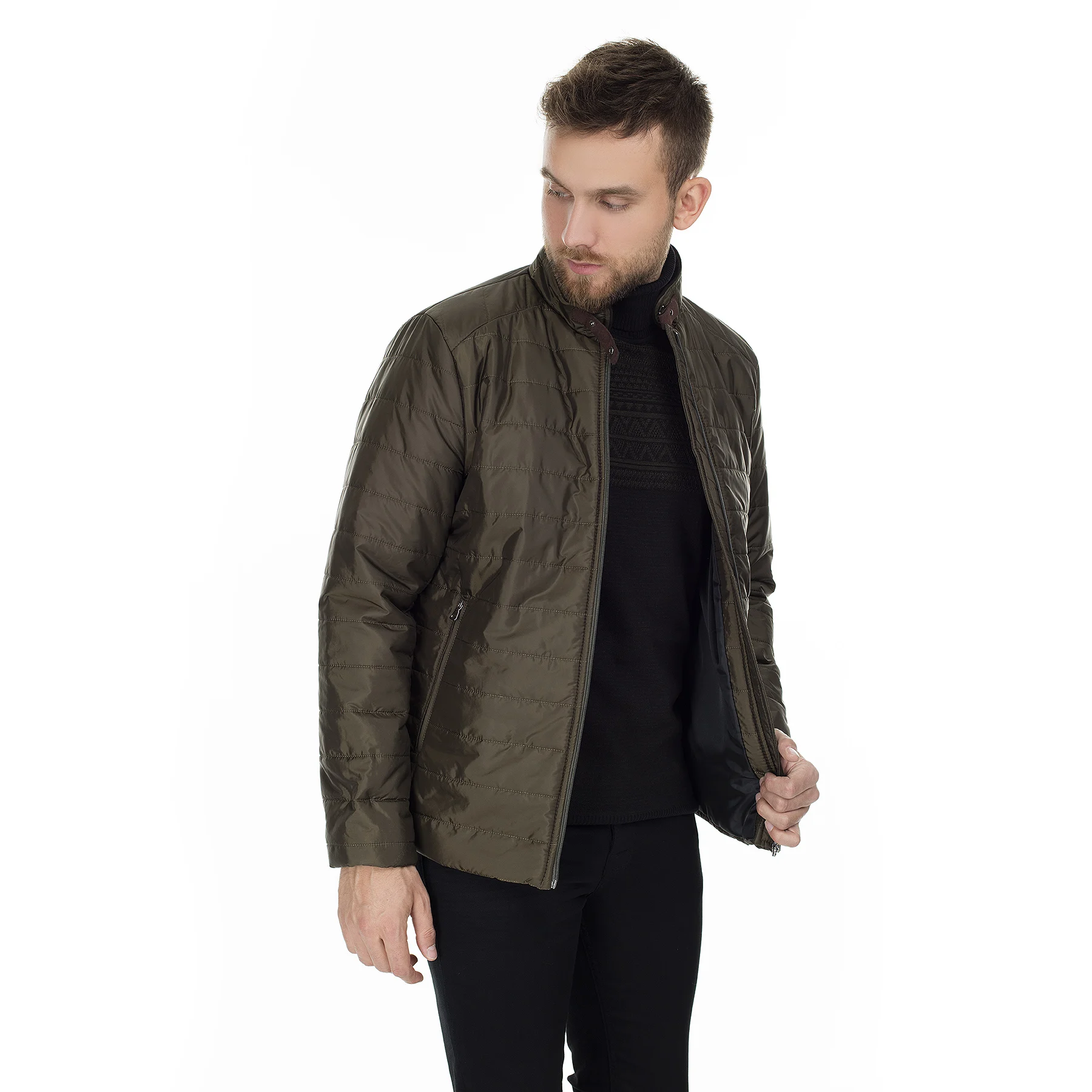 Buratti Пальто мужское 4373142W0 - Цвет: Оливковый