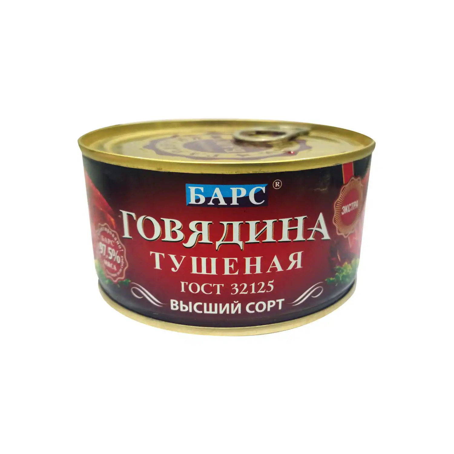 Говядина тушеная в/с ТМ Барс Говядина тушеная в/с ТМ Барс