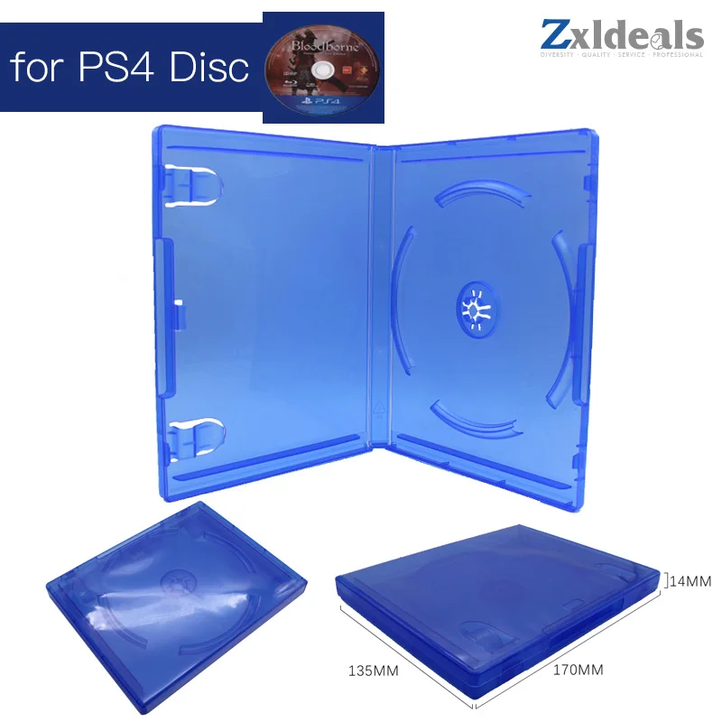 Boîtier de remplacement bleu transparent pour jeu PS5, double disque de  rechange, boîtier Blu-Ray, 2 CD, 170x135x14mm, 50 pièces - AliExpress