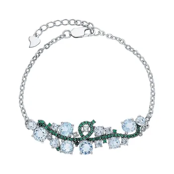 

Silver Bracelet with Topaz and cubic zirconia sunlight sample 925