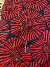 Colgante cruzado Vintage de aleación de Zinc para hombre y mujer, gargantilla de cadena negra clásica Punk, joyería