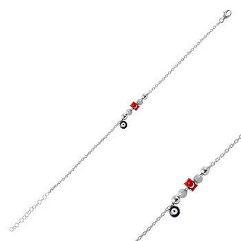 

KUTAYDAN 925 Sterling Silver Zircon Stone Moving Piece Bracelet