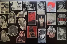 Pegatinas de Anime Tomie para bicicleta, grafiti de Horror, cómic Fujiang, para coche, motocicleta, monopatín, pegatina impermeable para ordenador portátil, 10/49 Uds.