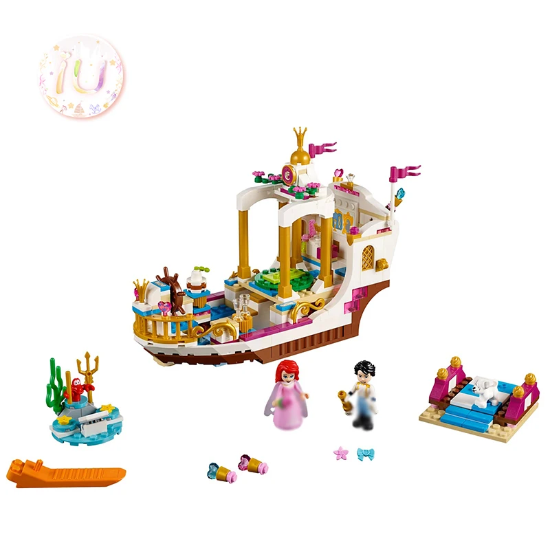 

BELA 10891 Girls Ariel's Royal Celebration Boat Building Blocks Educational Toys For Children Gifts 425Pcs Compatible 41153
