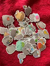 100 unids/pack Kawaii grueso gato diario impermeable decorativo papelería pegatinas artesanales Scrapbooking DIY álbum diario