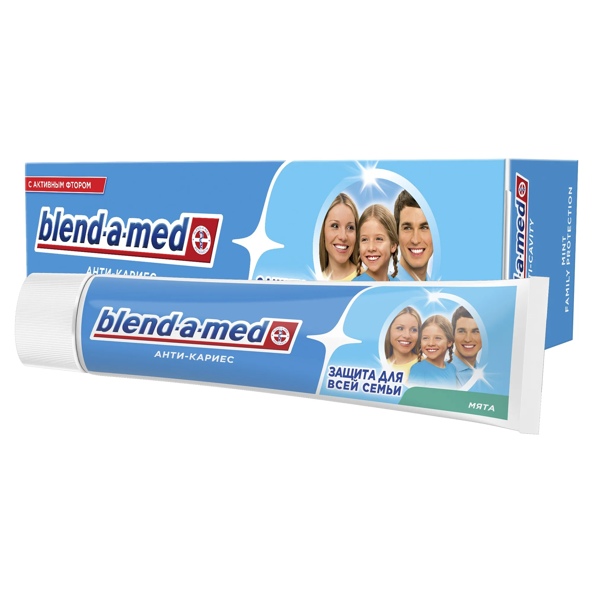 Зубная паста Blend-a-med Анти-кариес Защита для всей семьи, Мята, 100 мл