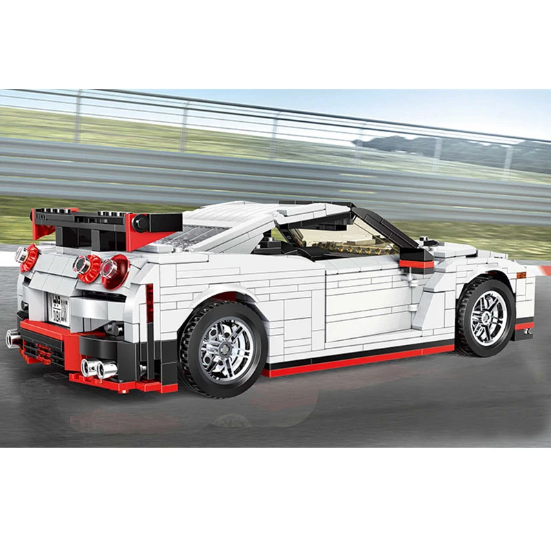 Креативная техника Moc Toys Technic Car The 20518 GT R35 гоночный автомобиль Набор Модель автомобиля игрушки Дети Рождественские подарки строительные блоки кирпичи