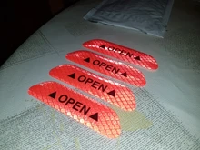 4 unids/set Puerta de coche pegatinas Universal de la seguridad advertencia Mark abierto de cinta reflectante de Exterior de la bici de la motocicleta pegatina para casco