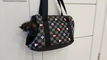 Bolso de viaje para mascotas, bolsa de hombro tipo Oxford de malla, cómoda, bolso grande de hombro