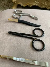 Pinzas para cejas de acero inoxidable, pinzas para la eliminación del vello facial, herramientas de maquillaje, 1 unidad