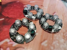 Yumiki-Conjunto de luces LED infrarrojas para cámaras CCTV, conjunto de 6 uds. De placas LED IR, Visión Nocturna (45mm de diámetro), color blanco