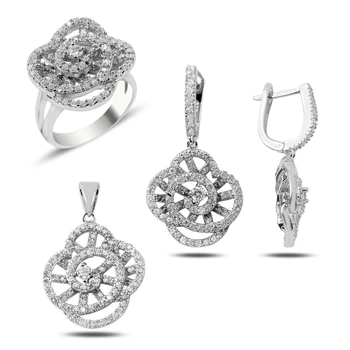 

Silver 925 Sterling Zircon Cubic Zirconia Set