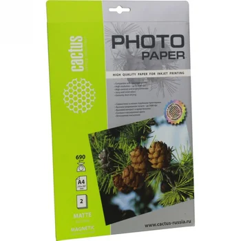 

Photo paper with a magnetic layer cactus cs-mma46902 matte. A4. 690g/m2. 2 sheet
