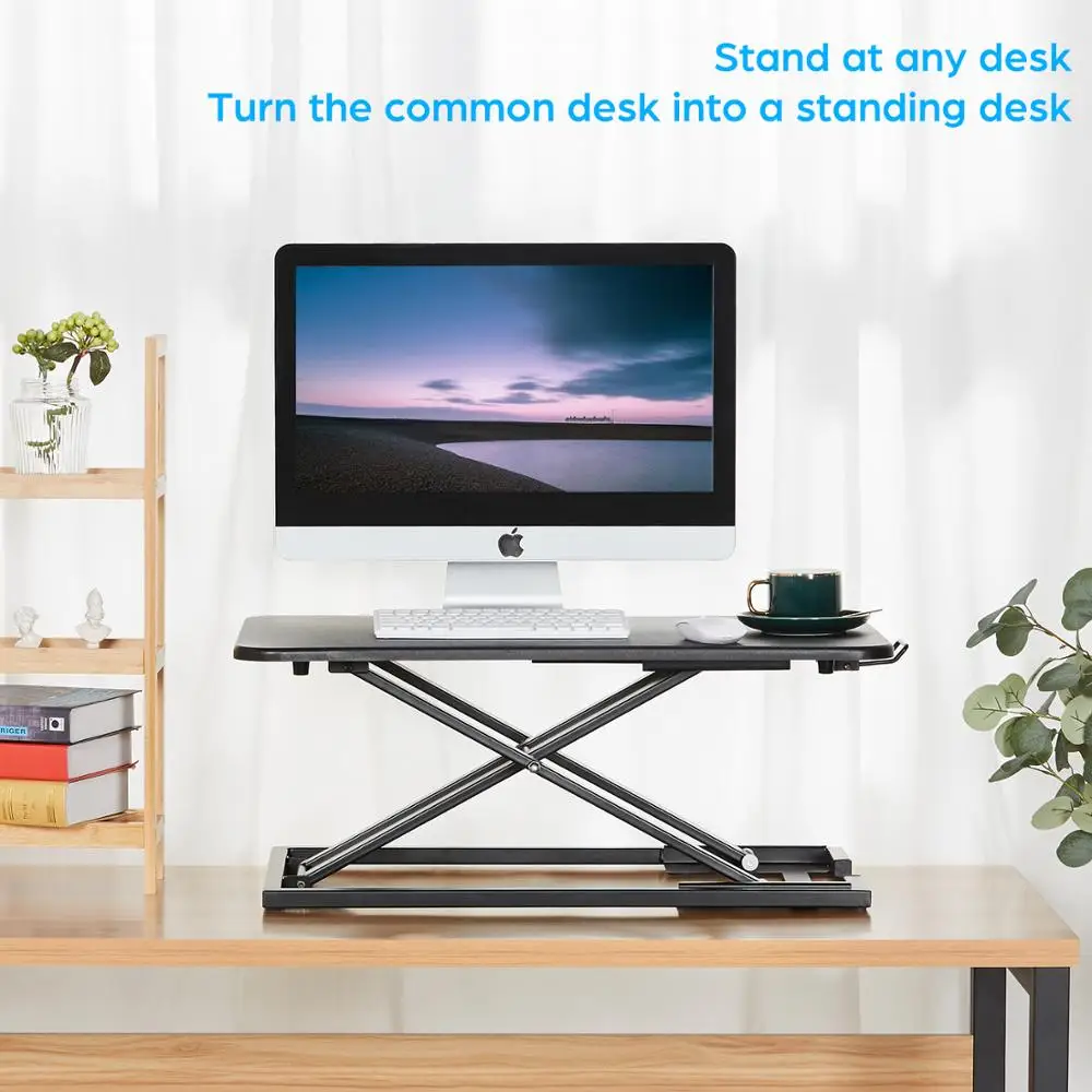 Standing Desk, Height Adjustable Converter Sit to Stand Up Desk Standing Desk Riser Office Workstation for Computer Laptop