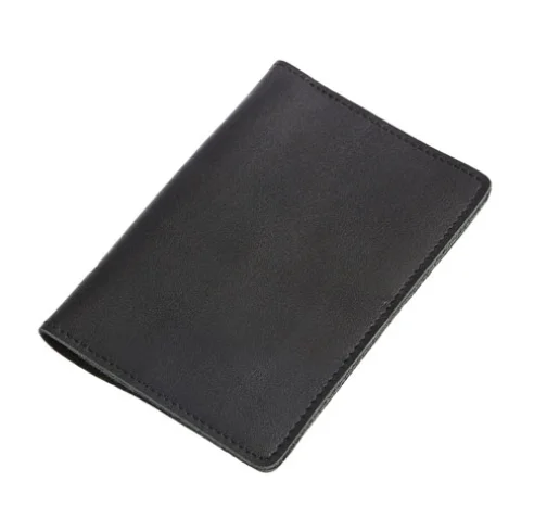 Обложка на паспорт из натуральной кожи Dioulaorentou OX018 - Цвет: Black napa