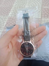 Reloj de pulsera analógico de cuarzo para Mujer, cronógrafo con correa de cuero de lujo, color negro, 5 uds.