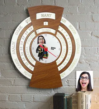 

Personalized Women 'S Attorney Caricature Of Infinite Maya Calendar Wall clock-2