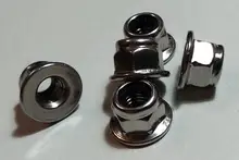 Brida hexagonal de acero inoxidable, tuerca de bloqueo de nailon, bloqueo automático, nailon, M3 M4 M5 M6 M8 M10 M12, negro, 304 A2-70, 2/10X