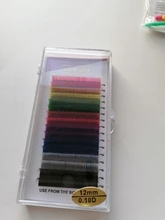 LIFMINRY-extensiones de pestañas suaves de visón, 8 colores, arco iris de color, 16 líneas Premium