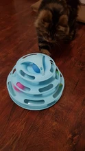 Juguete para gatos de 3 niveles, divertido juguete de torre con pistas de discos para gatos, placa de entretenimiento de inteligencia para gatos