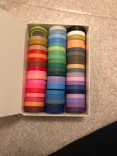 Conjunto de cintas Washi básicas, listones de colores sólidos arcoiris, autoadhesivos, para decoración y recortes, articulo de papelería para diario, 60 unidades por paquete